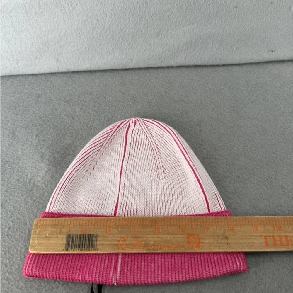 Falke Germany Beanie Hat‎ Unisex Pink Ski Logo Merino Wool Blend Ribbed Sporty